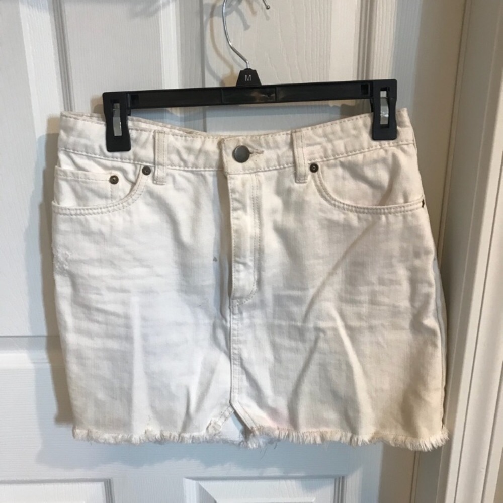 Free people white jean skirt